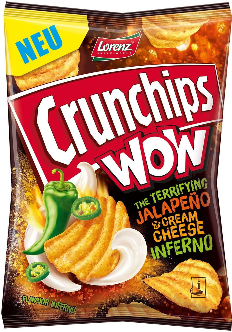 Lorenz Crunchips Wow Terrifying Jalapeño e Cream Cheese Inferno