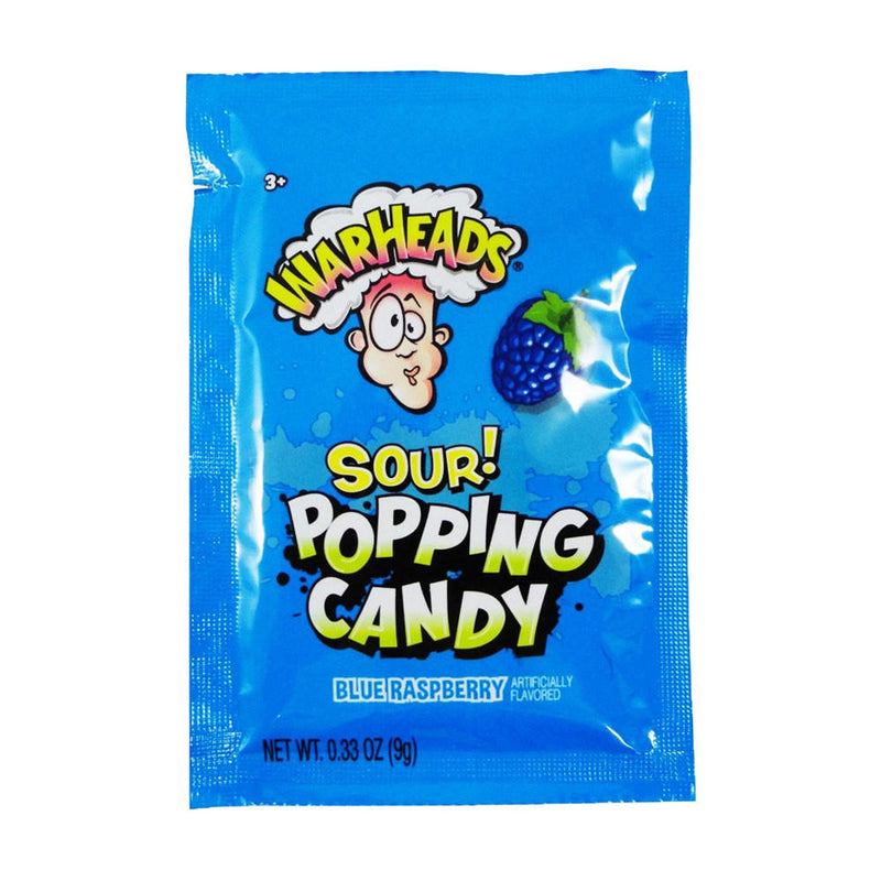 Warheads Sour! Popping Candy Lampone Blu