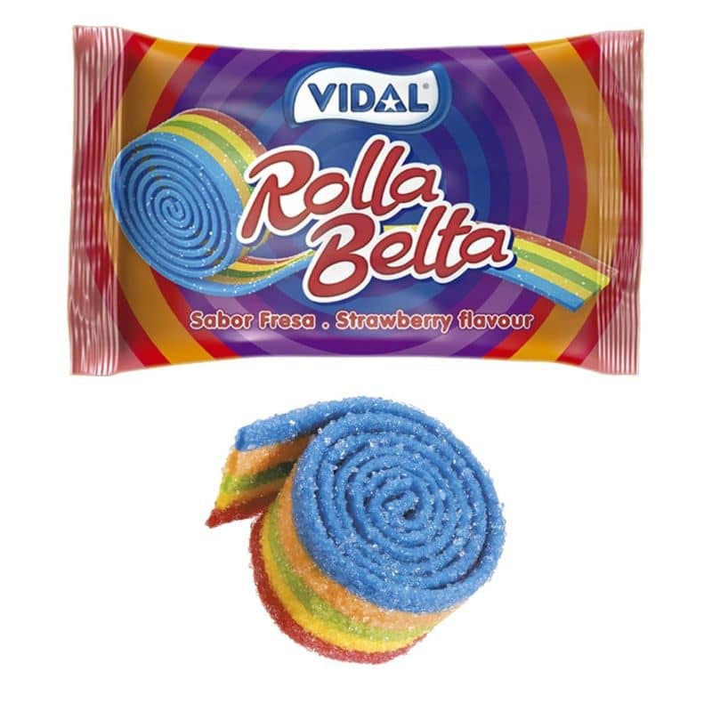 Vidal Rolla Belta Caramella Gommosa Arcobaleno alla Fragola