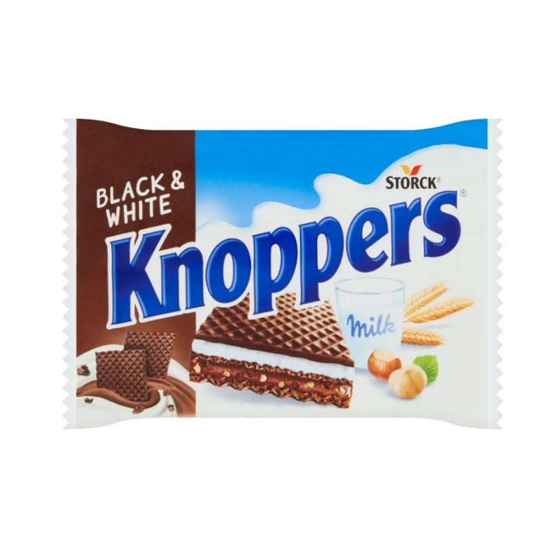 Knoppers Black & White Wafer Cioccolato Bianco e Fondente