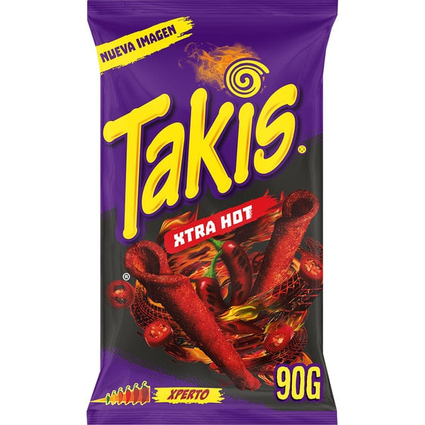 Takis Extra Hot Chips Piccanti Xperto 90g