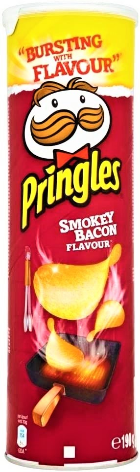 PRINGLES AL BACON AFFUMICATO - America & USA, America / Salati e snack, Stati Uniti, Tutto il cibo, Tutto il cibo / Snack salati - pringles-al-bacon-affumicato - EATinerando.net