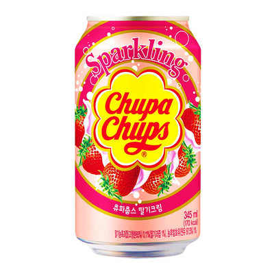 Chupa Chups Bibita Frizzante Fragola e Panna - Corea, Oriente & Giappone, Oriente / Bevande e alcolici, San Valentino, Tutto il cibo, Tutto il cibo / Bibite analcoliche - chupa-chups-bibita-frizzante-fragola-e-panna - EATinerando.net