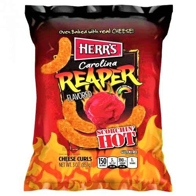 HERR'S  PATATINE AL FORMAGGIO E PEPERONCINO CAROLINA REAPER - America & USA, America / Salati e snack, Stati Uniti, Tutto il cibo, Tutto il cibo / Snack salati - herrs-patatine-al-formaggio-e-peperoncino-carolina-reaper - EATinerando.net