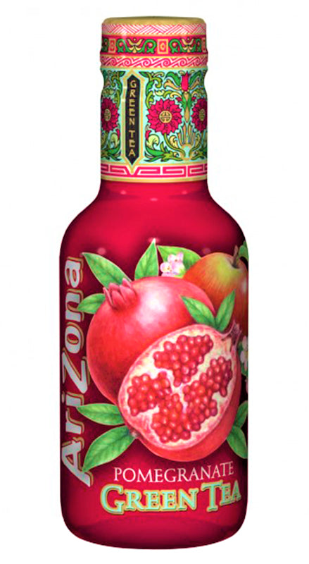 Arizona Tè Verde Al Melograno 500ML - America & USA, America / Bibite e alcolici, Senza glutine, Stati Uniti, Tutto il cibo, Tutto il cibo / Bibite analcoliche - arizona-te-verde-al-melograno-500ml - EATinerando.net