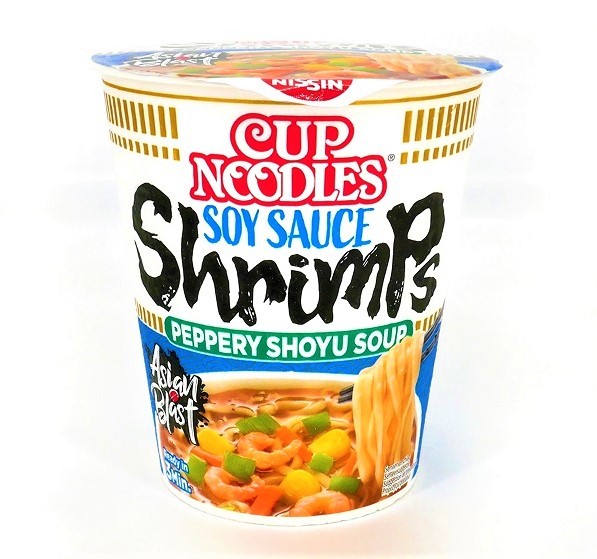 Nissin Cup Noodles ai Gamberetti con Salsa di Soia - Giappone, Oriente & Giappone, Oriente / Ramen zuppe e riso, Tutto il cibo, Tutto il cibo / Pasta riso ramen e zuppe - nissin-cup-noodles-ai-gamberetti-con-salsa-di-soia - EATinerando.net