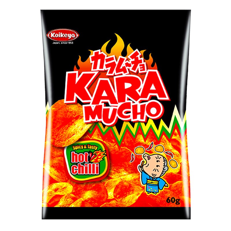 KARA MUCHO PATATINE PICCANTI CLASSICHE - Giappone, Oriente & Giappone, Oriente / Snack salati e patatine, Tutto il cibo, Tutto il cibo / Snack salati - kara-mucho-patatine-piccanti-classiche - EATinerando.net