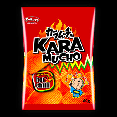 Kara Mucho Patatine Piccanti Rigate - Giappone, Oriente & Giappone, Oriente / Snack salati e patatine, Tutto il cibo, Tutto il cibo / Snack salati - kara-mucho-patatine-piccanti-rigate - EATinerando.net