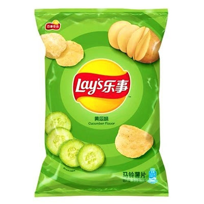 PATATINE LAY'S AL CETRIOLO - Cina, Oriente & Giappone, Oriente / Snack salati e patatine, Tutto il cibo, Tutto il cibo / Snack salati - patatine-lays-al-cetriolo - EATinerando.net