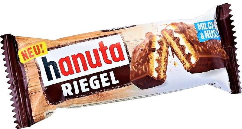 FERRERO HANUTA RIEGEL BARRETTA CIOCCOLATO E NOCCIOLE - Cioccolata, Europa & Resto del Mondo, Europa & Resto del Mondo / Dolci dal mondo, Germania, Tutto il cibo, Tutto il cibo / Dolci golosi - ferrero-hanuta-riegel-barretta-cioccolato-e-nocciole - EATinerando.net