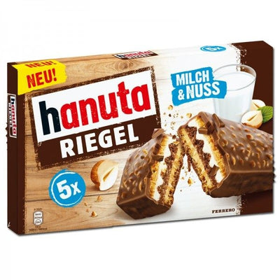 FERRERO HANUTA RIEGEL BARRETTE CIOCCOLATO E NOCCIOLE 5PZ - Cioccolata, Europa & Resto del Mondo, Europa & Resto del Mondo / Dolci dal mondo, Germania, Tutto il cibo, Tutto il cibo / Dolci golosi - ferrero-hanuta-riegel-barrette-cioccolato-e-nocciole-5pz - EATinerando.net