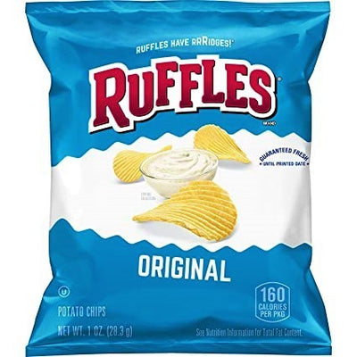 RUFFLES ORIGINAL PATATINE RIGATE - America & USA, America / Salati e snack, Stati Uniti, Tutto il cibo, Tutto il cibo / Snack salati - ruffles-original-patatine-rigate - EATinerando.net