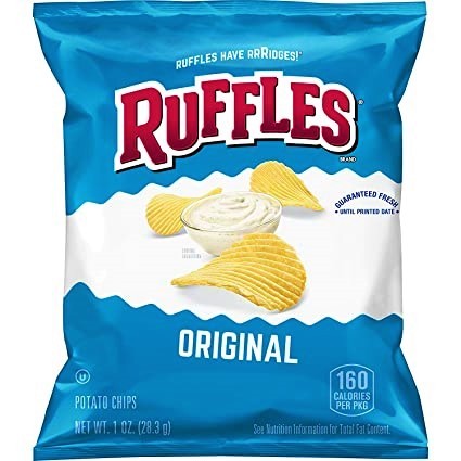 RUFFLES ORIGINAL PATATINE RIGATE - America & USA, America / Salati e snack, Stati Uniti, Tutto il cibo, Tutto il cibo / Snack salati - ruffles-original-patatine-rigate - EATinerando.net