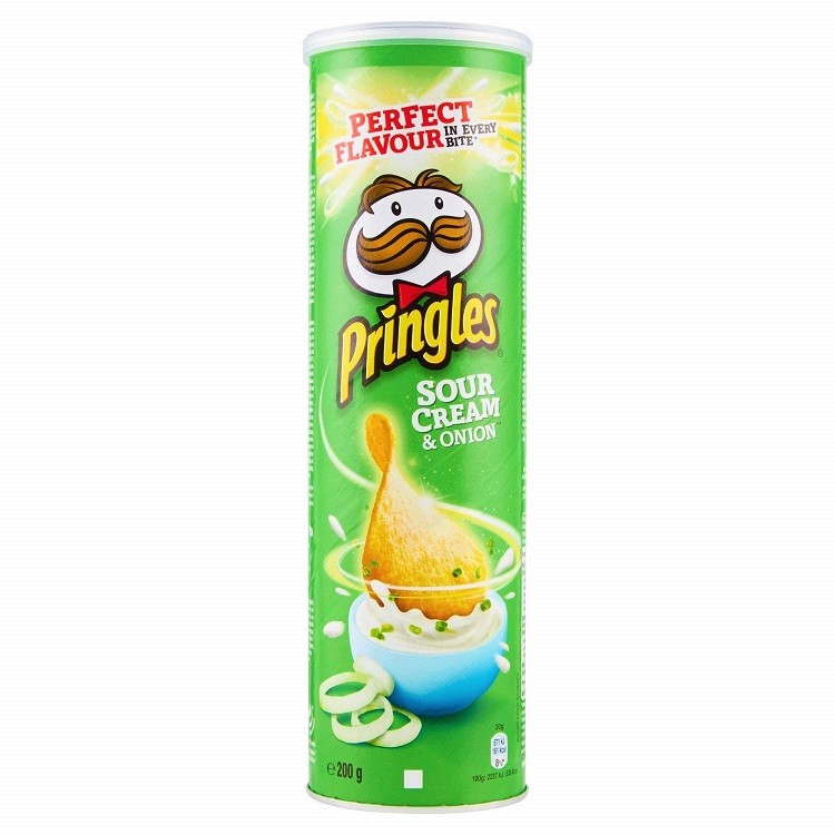 PRINGLES CIPOLLA E PANNA ACIDA - America & USA, America / Salati e snack, Stati Uniti, Tutto il cibo, Tutto il cibo / Snack salati - pringles-cipolla-e-panna-acida - EATinerando.net