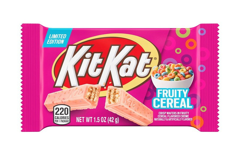 KITKAT GUSTO CEREALI ALLA FRUTTA EDIZIONE LIMITATA - America & USA, America / Dolci e biscotti, Stati Uniti, Tutto il cibo, Tutto il cibo / Dolci golosi - kitkat-gusto-cereali-alla-frutta-edizione-limitata - EATinerando.net