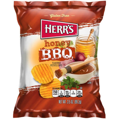 HERR'S PATATINE SALSA BARBEQUE E MIELE - America & USA, America / Salati e snack, Stati Uniti, Tutto il cibo, Tutto il cibo / Snack salati - herrs-patatine-salsa-barbeque-e-miele - EATinerando.net