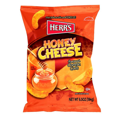 HERR'S HONEY CHEESE CURLS RICCIOLI DI MAIS AL FORMAGGIO CON MIELE - America & USA, America / Salati e snack, Stati Uniti, Tutto il cibo, Tutto il cibo / Snack salati - herrs-honey-cheese-curls-riccioli-di-mais-al-formaggio-con-miele - EATinerando.net