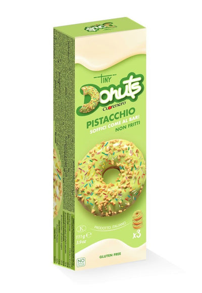 Cuorenero Donuts al Pistacchio 3PZ - Europa & Resto del Mondo, Europa & Resto del Mondo / Dolci dal mondo, Italia, Senza glutine, Tutto il cibo, Tutto il cibo / Dolci golosi - cuorenero-donuts-al-pistacchio-3pz - EATinerando.net