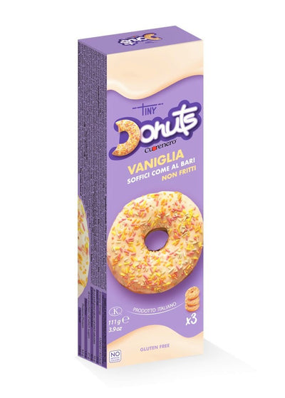 CUORENERO DONUTS ALLA VANIGLIA 3PZ - Europa & Resto del Mondo, Europa & Resto del Mondo / Dolci dal mondo, Italia, San Valentino, Tutto il cibo, Tutto il cibo / Dolci golosi - cuorenero-donuts-alla-vaniglia-3pz - EATinerando.net