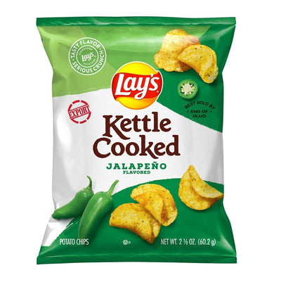 LAY'S KETTLE COOKED PATATINE ARTIGIANALI AL JALAPEÑO - America & USA, America / Salati e snack, Stati Uniti, Tutto il cibo, Tutto il cibo / Snack salati - lays-kettle-cooked-patatine-artigianali-al-jalapeno - EATinerando.net