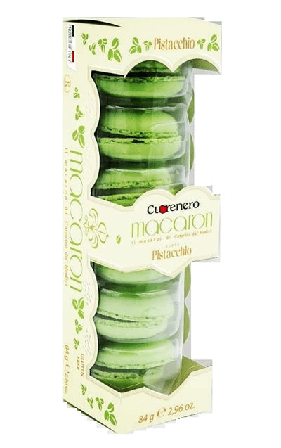 Cuorenero Macarons al Pistacchio 6PZ - Europa & Resto del Mondo, Europa & Resto del Mondo / Dolci dal mondo, Francia, San Valentino, Senza glutine, Tutto il cibo, Tutto il cibo / Dolci golosi - cuorenero-macarons-al-pistacchio-6pz - EATinerando.net