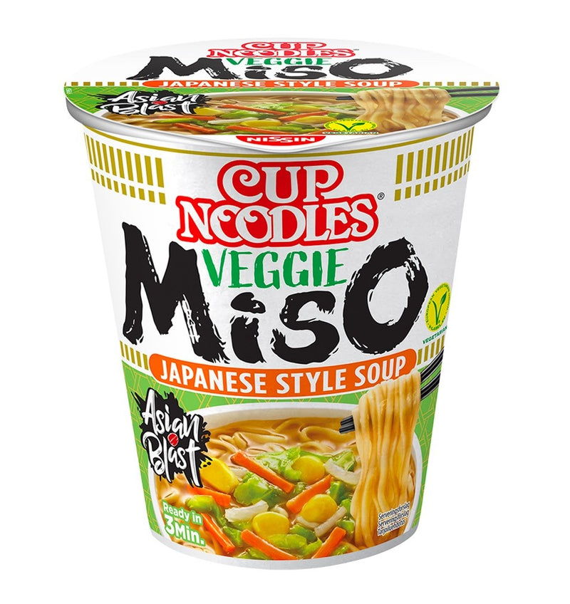 Nissin Cup Noodles Veggie al Miso - Giappone, Oriente & Giappone, Oriente / Ramen zuppe e riso, Tutto il cibo, Tutto il cibo / Pasta riso ramen e zuppe - nissin-cup-noodles-veggie-al-miso - EATinerando.net