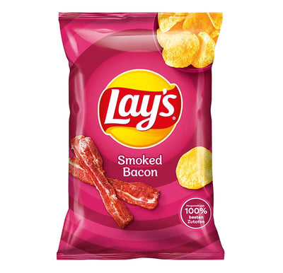 LAYS PATATINE AL BACON AFFUMICATO - America & USA, America / Salati e snack, Stati Uniti, Tutto il cibo, Tutto il cibo / Snack salati - lays-patatine-al-bacon-affumicato - EATinerando.net
