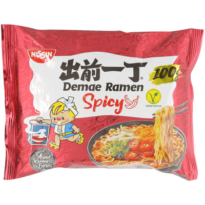 Nissin Ramen Demae Piccante - Giappone, Oriente & Giappone, Oriente / Ramen zuppe e riso, Tutto il cibo, Tutto il cibo / Pasta riso ramen e zuppe - nissin-ramen-demae-spicy-busta - EATinerando.net