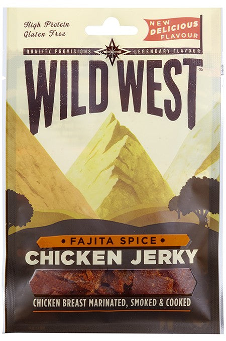 WILD WEST CHICKEN JERKY CARNE SECCA DI POLLO - America & USA, America / Salati e snack, Stati Uniti, Tutto il cibo, Tutto il cibo / Carne secca - wild-west-chicken-jerky-carne-secca-di-pollo - EATinerando.net