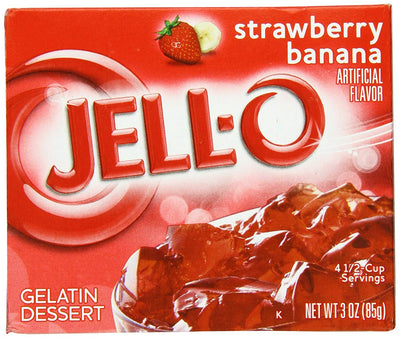 Jell-O Gelatina Fragola e Banana - America & USA, America / Preparati per dolci, Stati Uniti, Tutto il cibo, Tutto il cibo / Preparati per dolci - jell-o-gelatina-fragola-e-banana - EATinerando.net