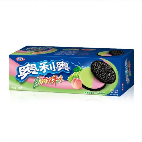 NABISCO OREO GUSTO PESCA E UVA - Cina, Oriente & Giappone, Oriente / Dolci orientali, Tutto il cibo, Tutto il cibo / Dolci golosi - nabisco-oreo-gusto-pesca-e-uva - EATinerando.net