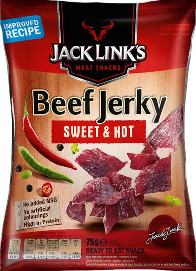 JACK LINK'S CARNE SECCA BEEF JERKY DOLCE E PICCANTE CONF. GRANDE - America & USA, America / Salati e snack, Stati Uniti, Tutto il cibo, Tutto il cibo / Carne secca - jack-links-carne-secca-beef-jerky-dolce-e-piccante-conf-grande - EATinerando.net