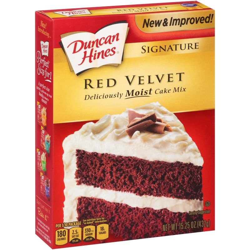 DUNCAN HINES PREPARATO PER TORTA RED VELVET - America & USA, America / Preparati per dolci, Stati Uniti, Tutto il cibo, Tutto il cibo / Preparati per dolci - duncan-hines-preparato-per-torta-red-velvet - EATinerando.net