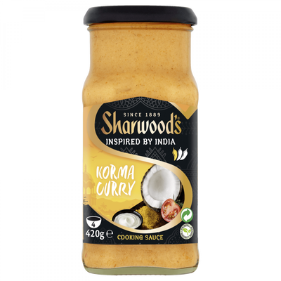 Sharwood’s Salsa Indiana Korma Curry - Europa & Resto del Mondo, Europa & Resto del Mondo / Spezie e condimenti, India, Tutto il cibo, Tutto il cibo / Salse spezie e condimenti - sharwoods-salsa-korma-curry - EATinerando.net