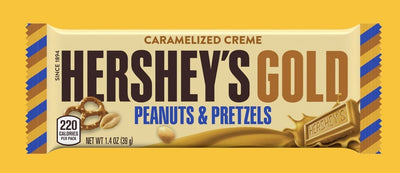 HERSHEY'S GOLD CARAMELLO ARACHIDI E PRETZEL - America & USA, America / Bibite e alcolici, Cioccolata, Stati Uniti, Tutto il cibo, Tutto il cibo / Dolci golosi - hersheys-gold-caramello-arachidi-e-pretzel - EATinerando.net