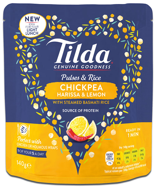 TILDA RISO BASMATI CON CECI HARISSA E LIMONE - Europa, Europa & Resto del Mondo, Europa & Resto del Mondo / Salati e snack, Regno Unito, Tutto il cibo, Tutto il cibo / Pasta riso ramen e zuppe - tilda-riso-basmati-con-ceci-harissa-e-limone - EATinerando.net