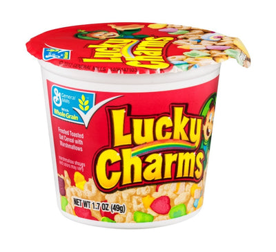 LUCKY CHARMS CEREALI CON MARSHMALLOW MONOPORZIONE - America & USA, America / Dolci e biscotti, Stati Uniti, Tutto il cibo, Tutto il cibo / Dolci golosi - lucky-charms-cereali-con-marshmallow-monoporzione - EATinerando.net