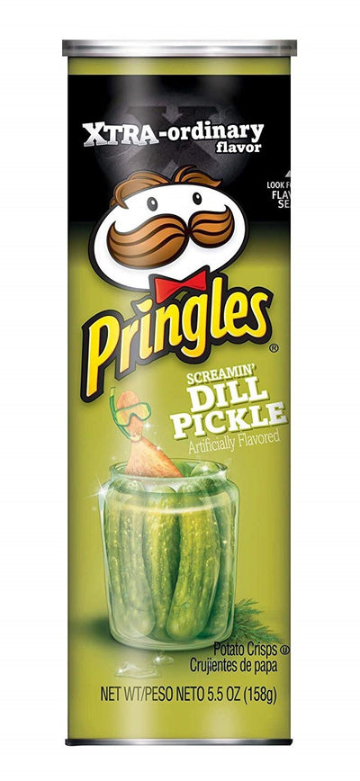 PRINGLES PATATINE XTRA SCREAMIN DILL PICKLE - America & USA, America / Salati e snack, Stati Uniti, Tutto il cibo, Tutto il cibo / Snack salati - pringles-patatine-xtra-screamin-dill-pickle - EATinerando.net