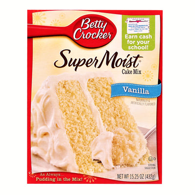 BETTY CROCKER PREPARATO PER TORTA ALLA VANIGLIA - America & USA, America / Preparati per dolci, Stati Uniti, Tutto il cibo, Tutto il cibo / Preparati per dolci - betty-crocker-preparato-per-torta-alla-vaniglia - EATinerando.net