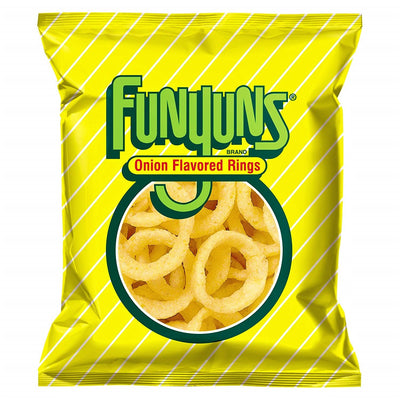 FUNYUNS ANELLI DI CIPOLLA - America & USA, America / Salati e snack, Stati Uniti, Tutto il cibo, Tutto il cibo / Snack salati - funyuns-anelli-di-cipolla - EATinerando.net