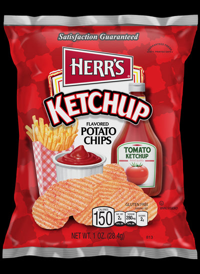 HERR'S PATATINE AL KETCHUP - America & USA, America / Salati e snack, Stati Uniti, Tutto il cibo, Tutto il cibo / Snack salati - herrs-patatine-al-ketchup - EATinerando.net