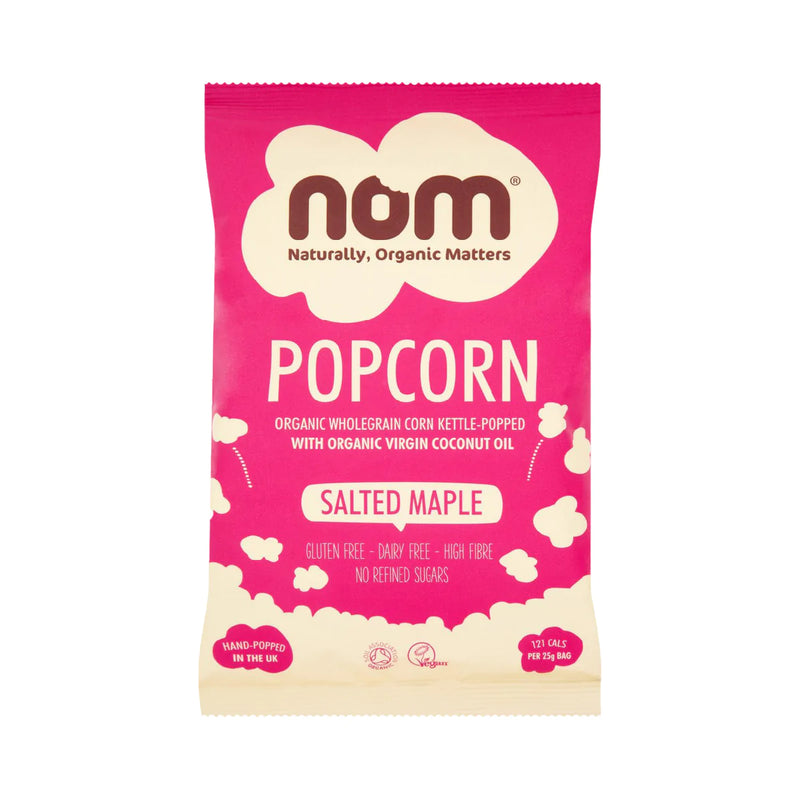 Nom Popcorn Biologici allo Sciroppo d’Acero - Europa & Resto del Mondo, Europa & Resto del Mondo / Dolci dal mondo, Europa & Resto del Mondo / Salati e snack, Regno Unito, Tutto il cibo, Tutto il cibo / Dolci golosi, Tutto il cibo / Snack salati, Vegan - nom-popcorn-biologici-allo-sciroppo-d-acero - EATinerando.net