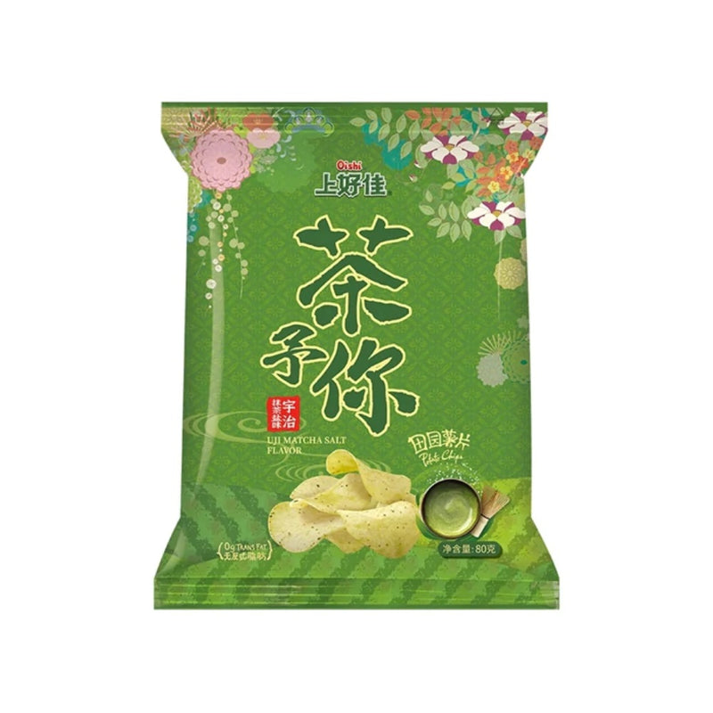 Oishi Patatine al Tè Matcha - Giappone, Oriente & Giappone, Oriente / Snack salati e patatine, Tutto il cibo, Tutto il cibo / Snack salati - oishi-patatine-al-te-matcha - EATinerando.net