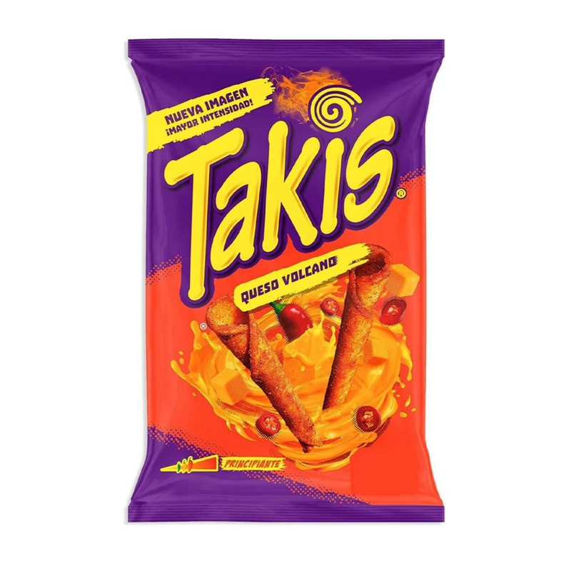 Takis Queso Volcano Chips Piccanti al Formaggio 90g