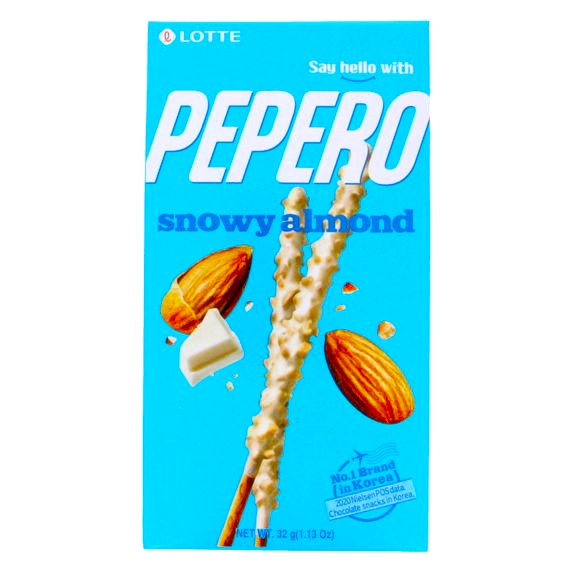 Lotte Pepero Snowy Almond Biscotti Cioccolato Bianco e Mandorle