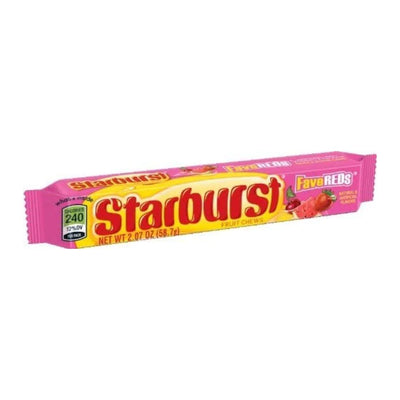 Starburst FaveReds Caramelle Gommose ai Frutti Rossi - America & USA, America / Dolci e biscotti, Stati Uniti, Tutto il cibo, Tutto il cibo / Dolci golosi - starbust-favereds-chewing-gum-fragola-anguria-e-ciliegie - EATinerando.net