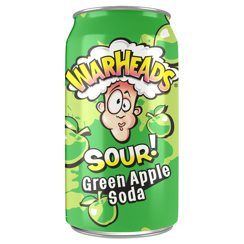 Warheads Sour! Soda alla Mela Verde - America & USA, America / Bibite e alcolici, Stati Uniti, Tutto il cibo, Tutto il cibo / Bibite analcoliche - warheads-sour-green-apple-soda - EATinerando.net